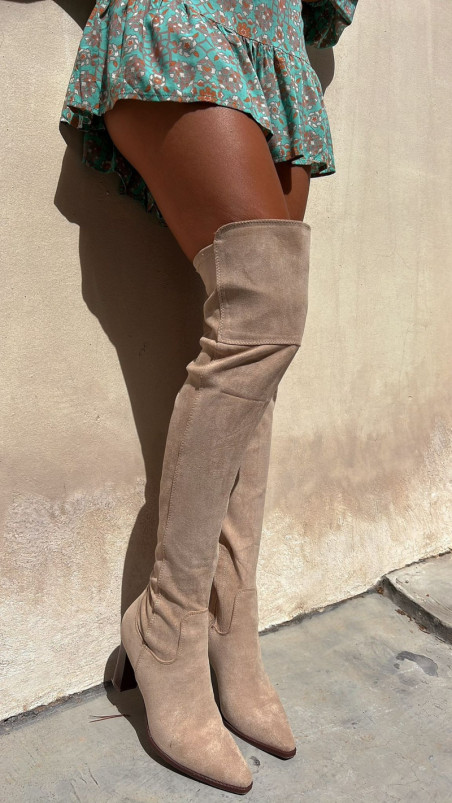 MAGNOLIA beige, botas altas