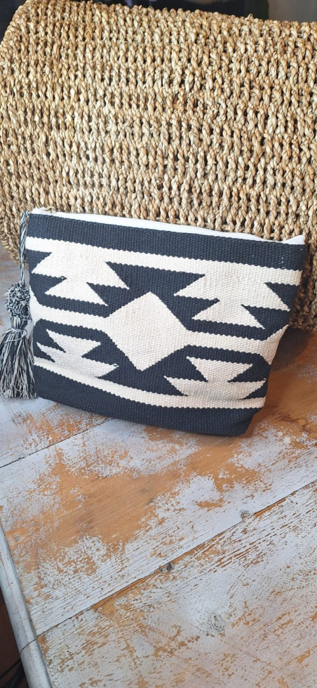 DARA beige/negro, bolsa de mano