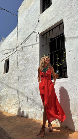 VALENTINO rojo, vestido largo