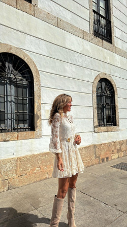 LUDOVIC beige, vestido corto