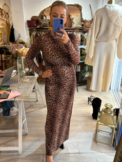 DELANO leopardo, vestido largo