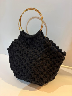 HOLOI negro, bolso macramé artesano