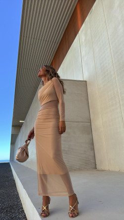 CARMEN beige, vestido