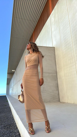 CARMEN beige, vestido