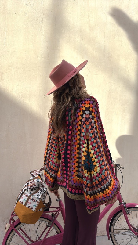 ADA  multicolor, chaqueta de crochet