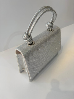 CLARE plata, bolso strass