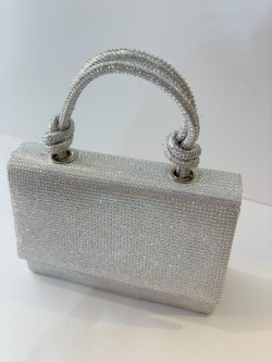 CLARE plata, bolso strass