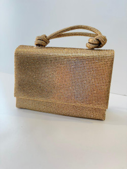 CLARE dorado, bolso de strass