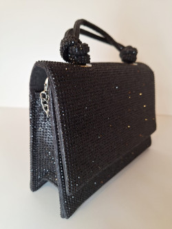 CLARE negro, bolso strass