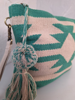 DARA beige/verde, bolsa de mano