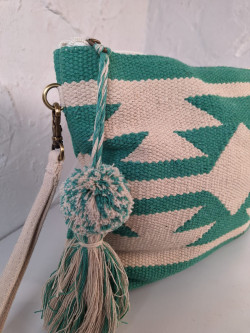 DARA beige/verde, bolsa de mano