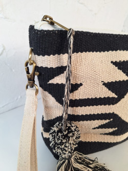 DARA beige/negro, bolsa de mano