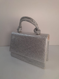 CLARE plata, bolso strass