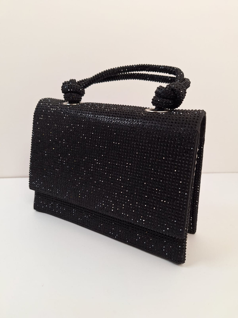 CLARE negro, bolso strass