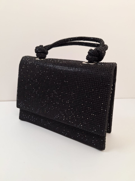 CLARE negro, bolso strass