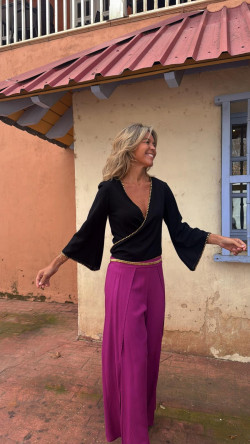 SERENATA negro, top cruzado