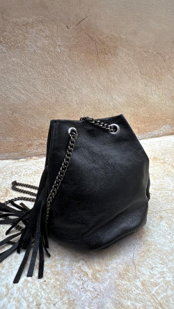 CARACAS negro, bolso de piel